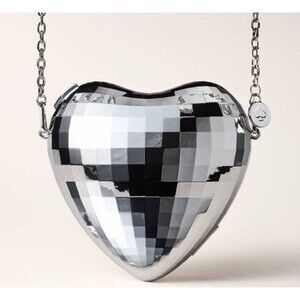 Kate Spade X Target Silver Disco Heart Crossbody Bag NOVELTY Purse NWT IN HAND